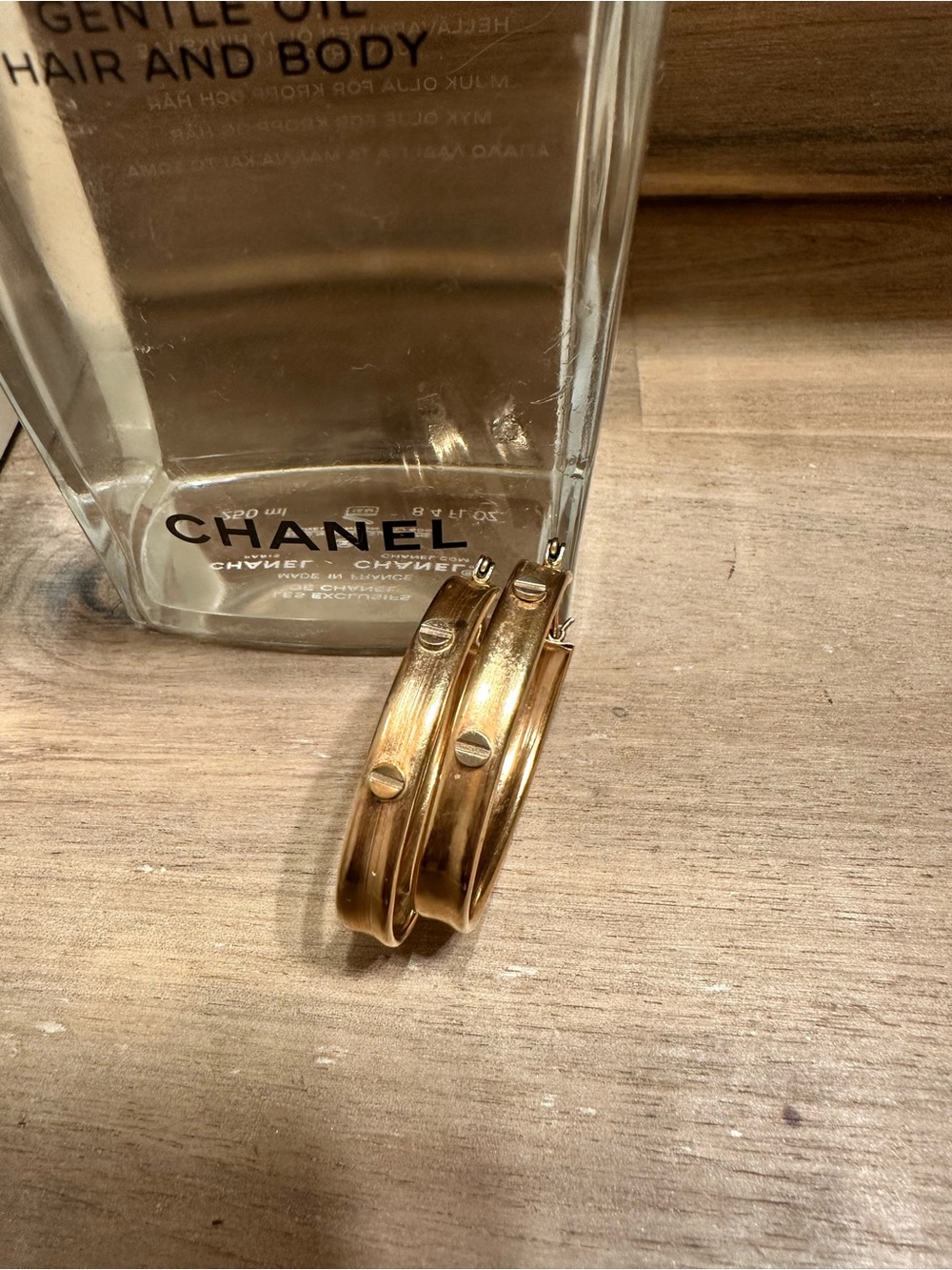 10k Gold Hoop Earrings with Stud Accents